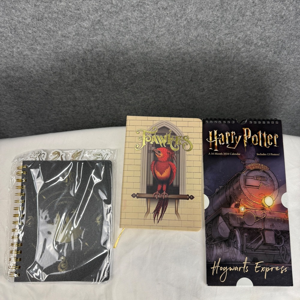 Harry Potter Stationery Set 2024 Calendar Fawkes Hardcover &‎ Spiral Journals